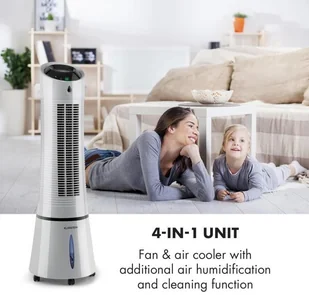Klarstein Skyscraper Ice, chłodnica powietrza 4 w 1, 210 m3/h, 30 W, oscylacja, szara ACO4-SkyscpraperIceG - Klimatory - miniaturka - grafika 2