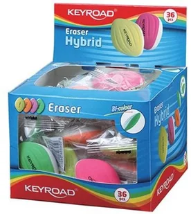 KEYROAD Gumka uniwersalna KEYROAD Hybrid, pakowane na displayu, mix kolorów KR971244 - Gumki biurowe - miniaturka - grafika 2