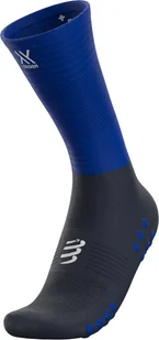 Compressport Skarpety kompresyjne do biegania MID COMPRESSION SOCKS czarno-niebieskie - Skarpetki sportowe męskie - miniaturka - grafika 4