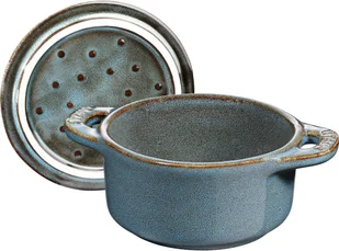Staub Mini garnek ceramiczny okrągły La Cocotte 200 ml antyczny turkusowy 40512-000-0 - Garnki - miniaturka - grafika 4