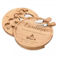 Deski do krojenia - Murrano Deska drewniana do sera zestaw akcesoria grawer dla niej DSK-SER2-017 - miniaturka - grafika 1
