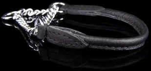 ZOO LESZCZ (PL) Solidna Obroża Dla Psa Skóra Naturalna Z Łańcuszkiem 8 mm XXS 26 - 30 CM ZL0512 ZOO LESZCZ (PL) - Obroże dla psów - miniaturka - grafika 3