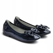 Buty dla dziewczynek - Wojtyłko Baleriny miękkie wew.skóra elastyczne - miniaturka - grafika 1