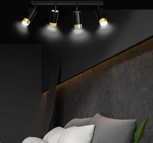 EULUNA Spot sufitowy Kumo czarny/złoty 4-punktowy - Lampy sufitowe - miniaturka - grafika 2