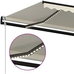 VidaXL Lumarko Automatycznie zwijana markiza, LED i czujnik wiatru, 350x250 cm 3068892 VidaXL - Markizy - miniaturka - grafika 26