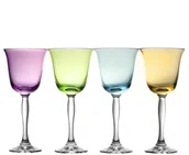 Kieliszki - Crystaljulia Kieliszki kolorowe do wina 4 sztuki Fluo 10261) 10261 - miniaturka - grafika 1