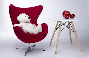 King Home Stolik DSW FI 60 - biały, buk 130-XWD2-Y60.KIDS - Ławy i stoliki kawowe - miniaturka - grafika 2