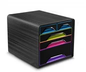 Szafki biurowe - CEP Zestaw 5 szufladek CEP Smoove, czarny/mix kolorów C7213GM-99 - miniaturka - grafika 1