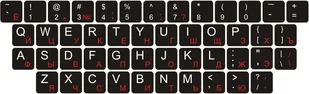 Naklejki na klawiaturę Qwerty+cyrylica Niebieska - Klawiatury do laptopów - miniaturka - grafika 3