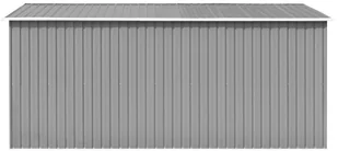 vidaXL Szopa ogrodowa, 257 x 398 x 178 cm, metal, szara - Altany ogrodowe - miniaturka - grafika 7