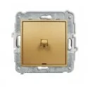 Wyłączniki światła i elektryczne - Karlik Mechanizm łącznika jednobiegunowego w stylu amerykańskim złoty MINI 29MWPUS-1 - miniaturka - grafika 1