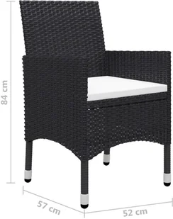 vidaXL 5-częściowy zestaw mebli ogrodowych czarny 3067671 - Meble ogrodowe - miniaturka - grafika 13