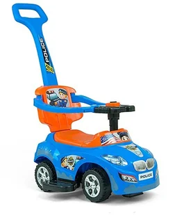 Milly Mally JEŹDZIK 3W1 POJAZD HAPPY NIEBIESKO-POMARAŃCZOWY 4620 - Jeździki dla dzieci - miniaturka - grafika 2