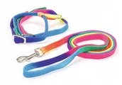 Smycze dla kotów - Kerbl Szelki nylonowe dla kota Rainbow 10mm/120cm - miniaturka - grafika 1