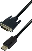 Kable - NoName Kabel DisplayPort DVI-D 2m czarny 77492-1 77492-1 - miniaturka - grafika 1
