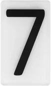 Numery na dom - Cyfra 7 wys. 5 cm plexi czarna na białym tle - miniaturka - grafika 1