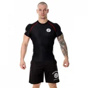 Kimona, stroje i obuwie - Poundout RASHGUARD BASE SHORT SLEEVE BLACK - miniaturka - grafika 1