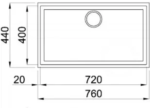 Elleci Quadra 130 (podwieszany) K86 Czarny LKQ13086BSO - Zlewozmywaki - miniaturka - grafika 3