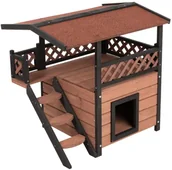 Legowiska dla kotów - zooplus Exclusive Maisonette domek dla kota Dł x szer x wys. 77 x 56,4 x 72,4 cm - miniaturka - grafika 1