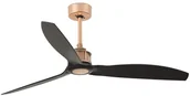 Lampy pozostałe - Faro Barcelona 33418 - Wentylator sufitowy JUST FAN czarny/miedzianny - miniaturka - grafika 1