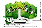 Kostki, złączki, wtyczki - WAGO Terminal przewodzący ochronny WAGO 5 mm Sprężynowe Alokacja Terre zielono-żółty 780-637 50 szt 780-637 - miniaturka - grafika 1