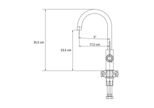 QUADRON Bateria JODIE SLIM Q-LINE stal szczotkowana INOX 362351 - Baterie kuchenne - miniaturka - grafika 2