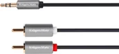 Kable - Kruger&Matz Kabel Kruger&amp;Matz Jack 3.5mm RCA Cinch x2 5m srebrny 5069 5069 - miniaturka - grafika 1