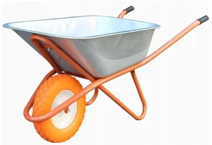 186 BEDREW Taczka jednokołowa ogrodowa ocynkowana 100L 140 L z pełnym kołem wymiary koryta taczki 88x57 cm) 18677160 77160-uniw - Wózki magazynowe - miniaturka - grafika 2