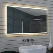 Lusterka do makijażu - Lux-aqua Design Lustro łazienkowe z możliwością przyciemniania, ciepła i zimna biel i przełącznikiem Touch 120 x 70 cm ML120B70H - miniaturka - grafika 1