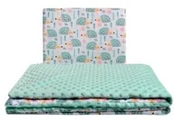 Kołdry i poduszki dla dzieci - Kołderka Kołderka 75x100 cm + poduszka 30x40 cm Jeżyki miętowe + miętowe minky 5903031423778 - miniaturka - grafika 1