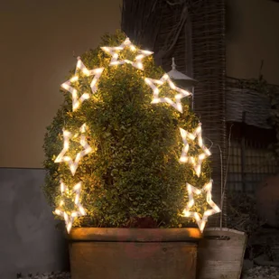 KonstSmide Kurtyny świetlne gwiazdy 4043-103 LED Zewnętrzne 24 V Ilość żarówek= 70 ciepły biały SxW) 72 cm x 118 cm - Oświetlenie świąteczne - miniaturka - grafika 5