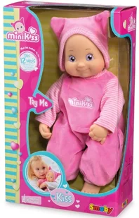 Smoby Lalka Przytulanka Minikiss Buziaczek Różowa - Lalki dla dziewczynek - miniaturka - grafika 2