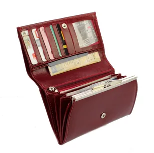 Elkor (PL) Portfel Damski (PL) Długi Klamra Skóra Naturalna El124 - Portfele - miniaturka - grafika 6