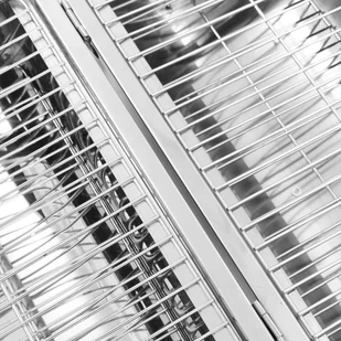 vidaXL Przenośny grill węglowy, stal nierdzewna, podwójny ruszt - Grille - miniaturka - grafika 2