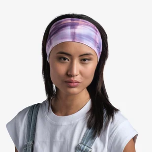 Buff Opaska do biegania BUFF COOLNET UV WIDE HEADBAND  SEARY PURPLE 128746.605.10.00 - Ściągacze i opaski sportowe - miniaturka - grafika 2