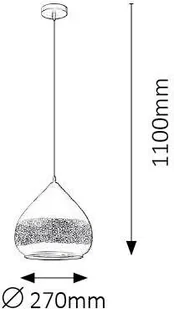 Rabalux LAMPA wisząca KAIA 2278 ażurowa OPRAWA orientalny zwis czarny złoty 2278 - Lampy sufitowe - miniaturka - grafika 5