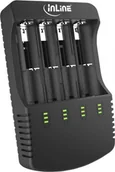 Ładowarki i akumulatory - InLine Ładowarka  InLine Ładowarka do baterii Lithium NiCd+NiMH z funkcją PowerBank czarna 01287L - miniaturka - grafika 1