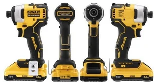 DeWALT zestaw narzędzi akumulatorowych 18V, Li-Ion 2x3,0Ah XR Combo [DCK2062L2T]: wiertarko-wkrętarka udarowa DCD709 i zakrętarka 1/4" DCF809 - Zestawy elektronarzędzi - miniaturka - grafika 5