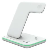 Ładowarki do telefonów - Canyon Bezprzewodowa ładowarka 3v1 pro telefon Apple Watch Airpods CNS-WCS302W) Biała - miniaturka - grafika 1