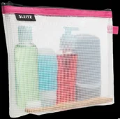 Kosmetyczki, organizery i kuferki - Leitz Podróżna kosmetyczka Leitz WOW, różowa 40140023 - miniaturka - grafika 1