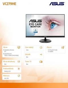 Asus VC279HE 27" czarny (90LM01D0-B03670) - Monitory - miniaturka - grafika 8