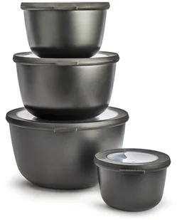 Mepal Zestaw misek wysokich Cirqula 4 szt. (500+1000+2000+3000) - nordic black 106233041100 - Lunch boxy - miniaturka - grafika 2