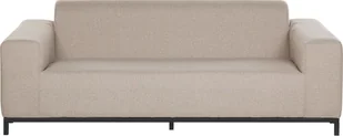 Beliani Sofa ogrodowa beżowa z czarnym ROVIGO - Ławki ogrodowe - miniaturka - grafika 2