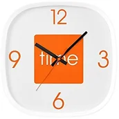 Zegary - Premier Housewares ARCO Zegar ścienny, pomarańczowy 2200648 - miniaturka - grafika 1