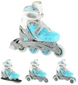 Rolki - Nils EXTREME NH18331 NIEBIESKI 4w1 ROZM. M (35-38) ŁYŻWOROLKI Z WYM. PŁOZĄ HOKEJOWĄ EXTREME - miniaturka - grafika 1