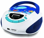 Odtwarzacze CD - Metronic radio / odtwarzacz CD dla dzieci, ocean, z portem USB / SD / AUX-IN niebieski/biały - miniaturka - grafika 1