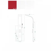 Panele prysznicowe - Corsan Alto Panel prysznicowy paleta RAL A-017MRAL - miniaturka - grafika 1