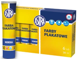Astra Farby plakatowe w tubie ASTRA 30ml - niebieska FB10AST - Farby i media malarskie - miniaturka - grafika 3