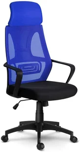 Fotel biurowy, krzesło biurowe Sofotel Fotel biurowy z mikrosiatką Praga - niebieski 2292 - Fotele i krzesła biurowe - miniaturka - grafika 3