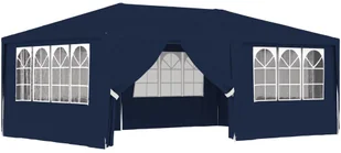 vidaXL Namiot imprezowy ze ściankami, 4x6 m, niebieski, 90 g/m 48528 - Pawilony ogrodowe - miniaturka - grafika 6